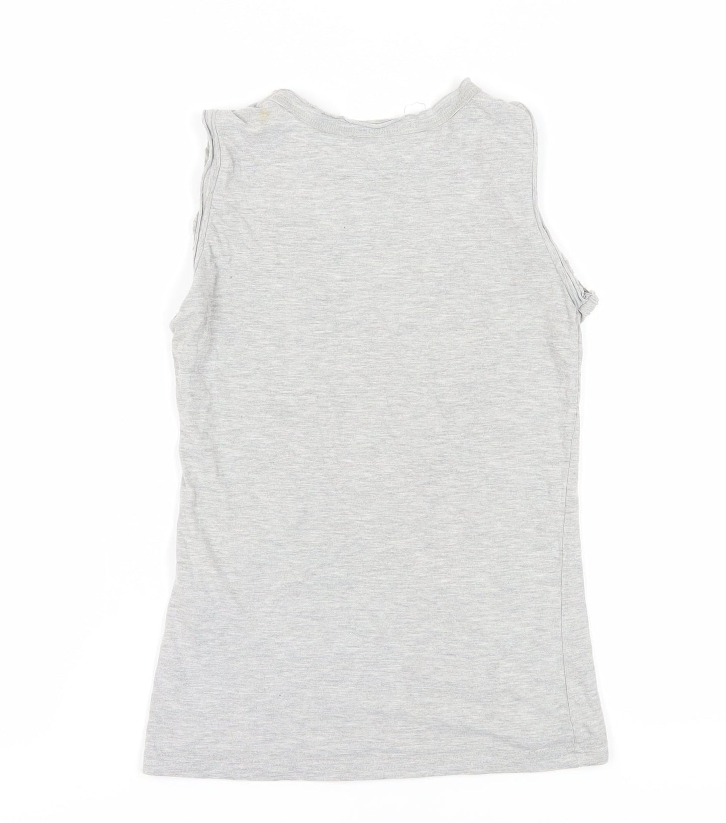 Topshop Petite Women's Grey Sleeveless T-Shirt