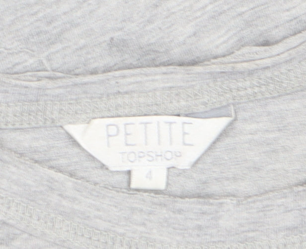 Topshop Petite Women's Grey Sleeveless T-Shirt