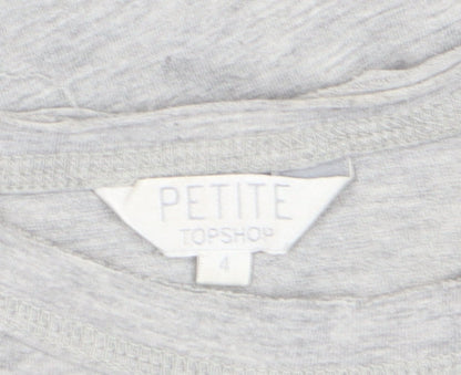 Topshop Petite Women's Grey Sleeveless T-Shirt