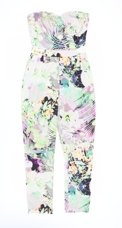 Lipsy Women's Multicoloured Floral Jumpsuit Size 8