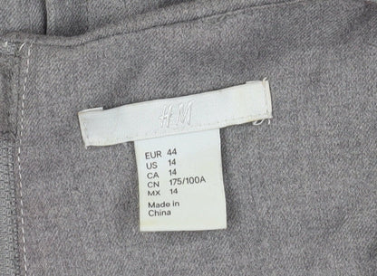 H&M Women's Grey Sheath Dress Size 16