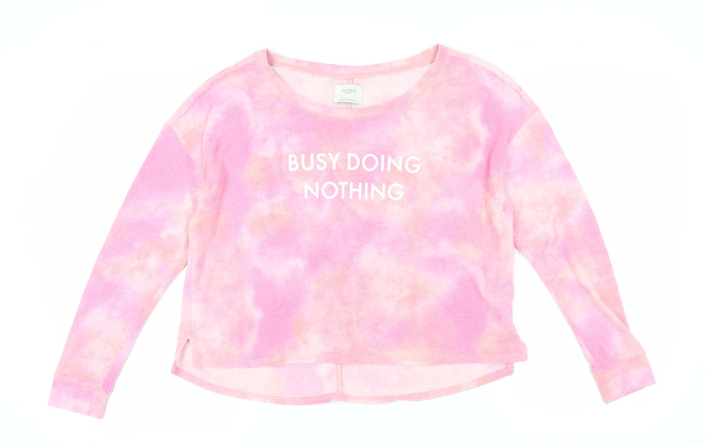 Womens UK Size L Gilly Hicks Pink Cropped T-Shirt