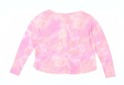 Womens UK Size L Gilly Hicks Pink Cropped T-Shirt