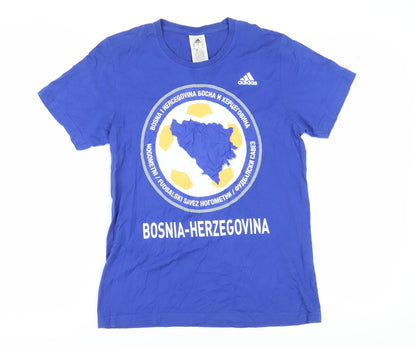 Adidas Men's Blue Medium Graphic T-Shirt