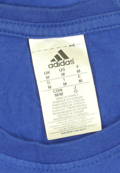 Adidas Men's Blue Medium Graphic T-Shirt