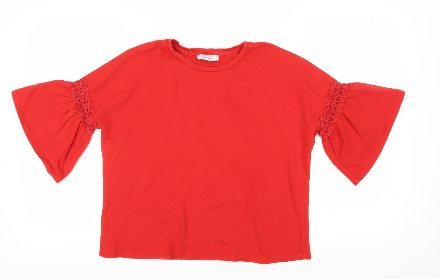 Womens UK Size 12 Marks and Spencer Red Basic T-Shirt