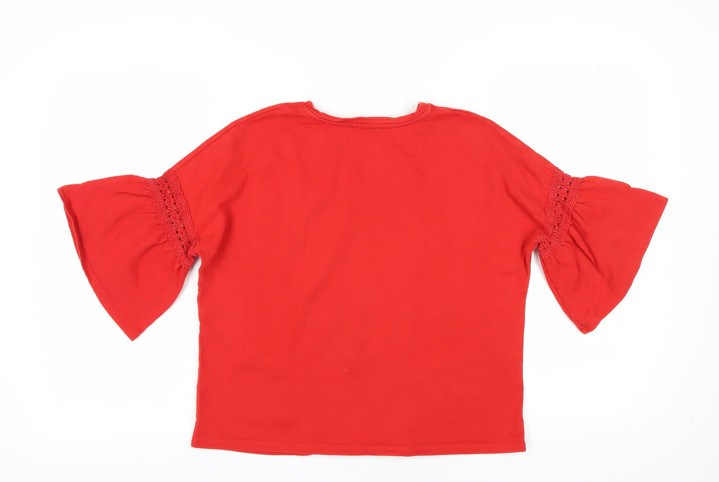 Womens UK Size 12 Marks and Spencer Red Basic T-Shirt