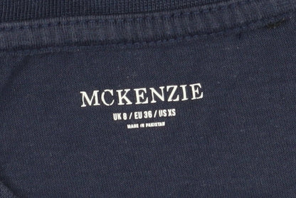 Womens UK Size 8 McKenzie Blue Basic T-Shirt