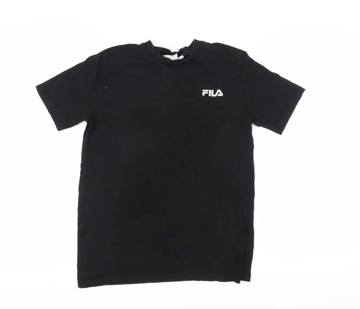 Womens UK Size S FILA Black Basic T-Shirt