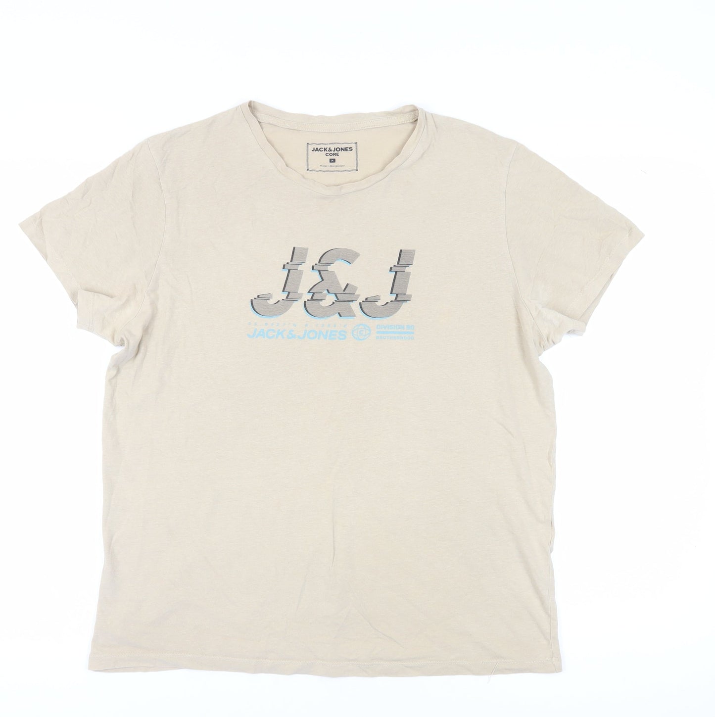 Mens UK Size M JACK & JONES Beige  T-Shirt