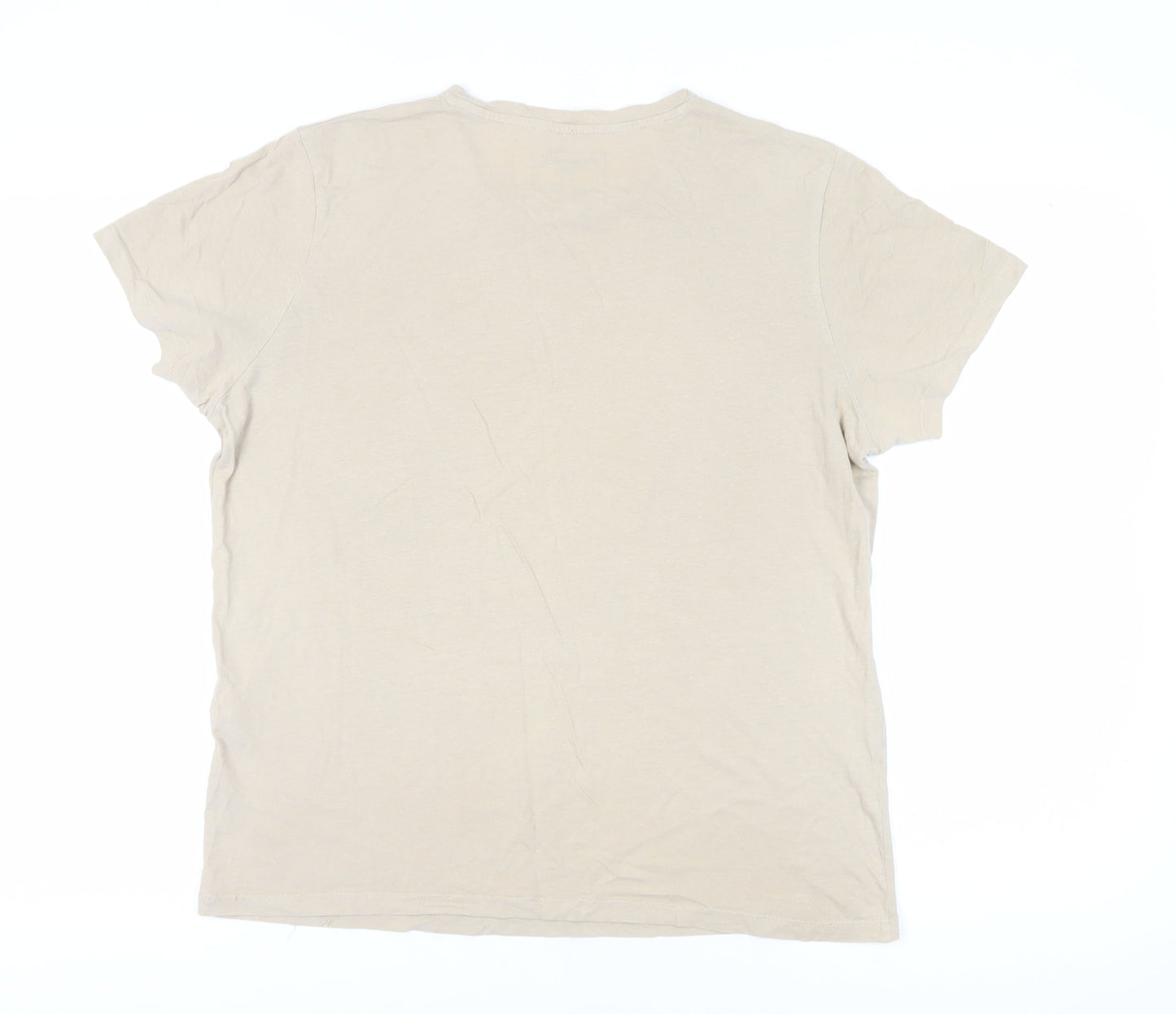 Mens UK Size M JACK & JONES Beige  T-Shirt