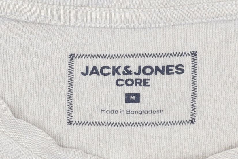 Mens UK Size M JACK & JONES Beige  T-Shirt