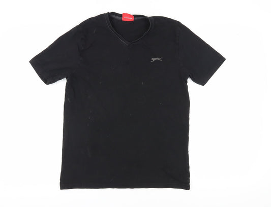 Slazenger Men's Black V-Neck T-Shirt Size S