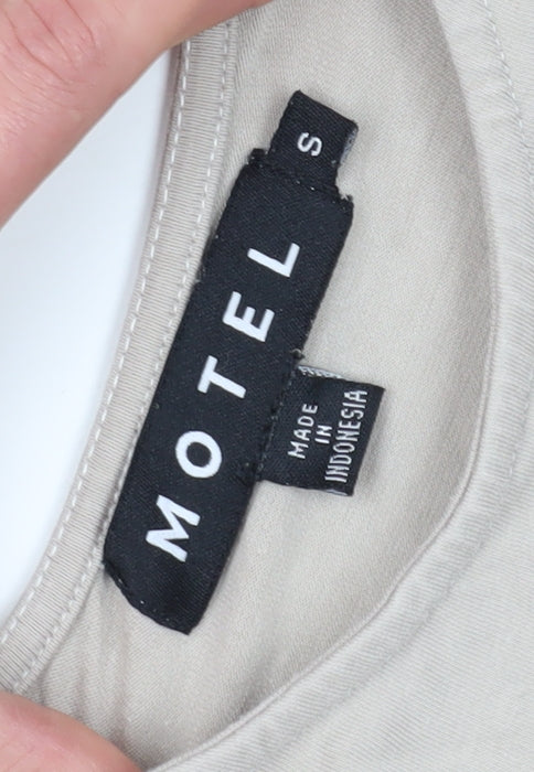 Womens UK Size S Motel Beige Cropped Blouse
