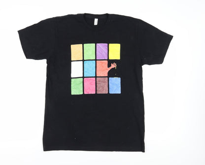 Unisex Adults UK Size L American Apparel Black Basic T-Shirt