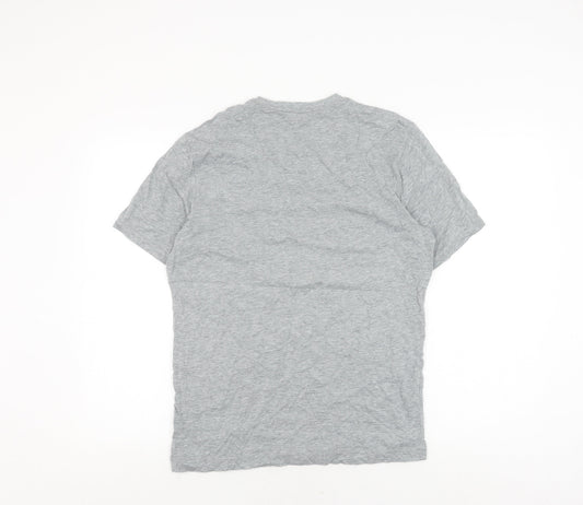 Penguin Men's Grey Graphic Print T-Shirt, Small