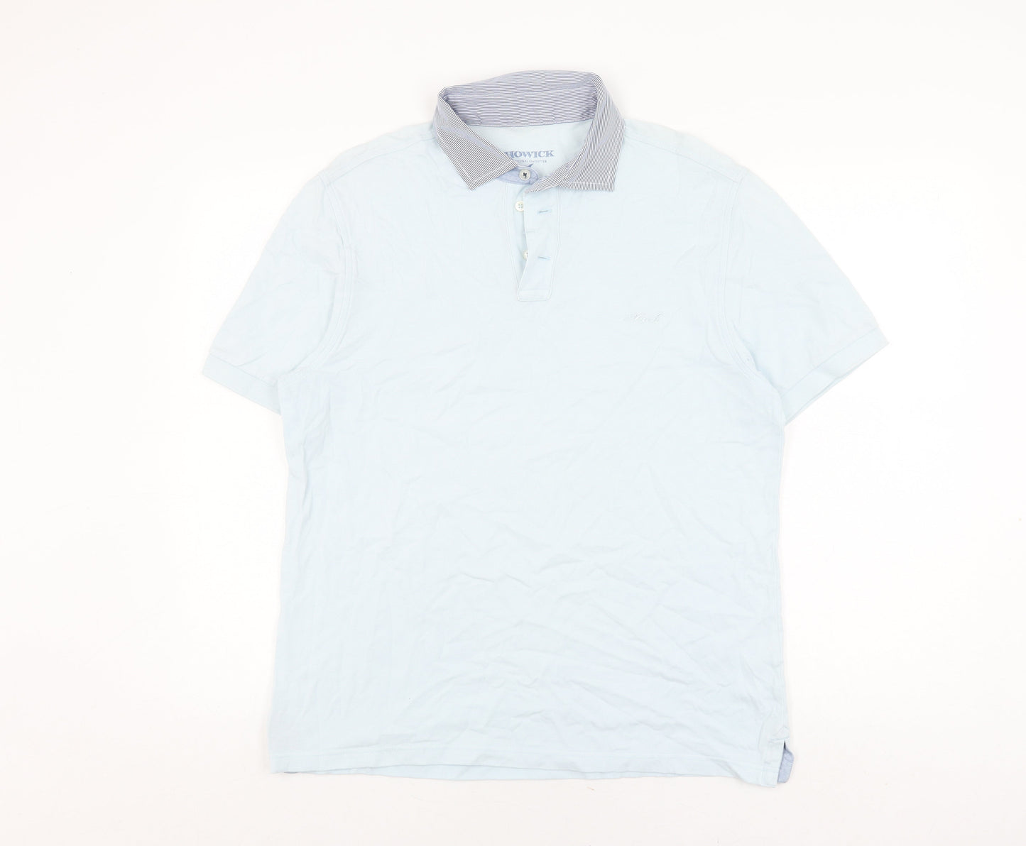 Howick Men's Blue Polo Shirt Medium Classic Fit