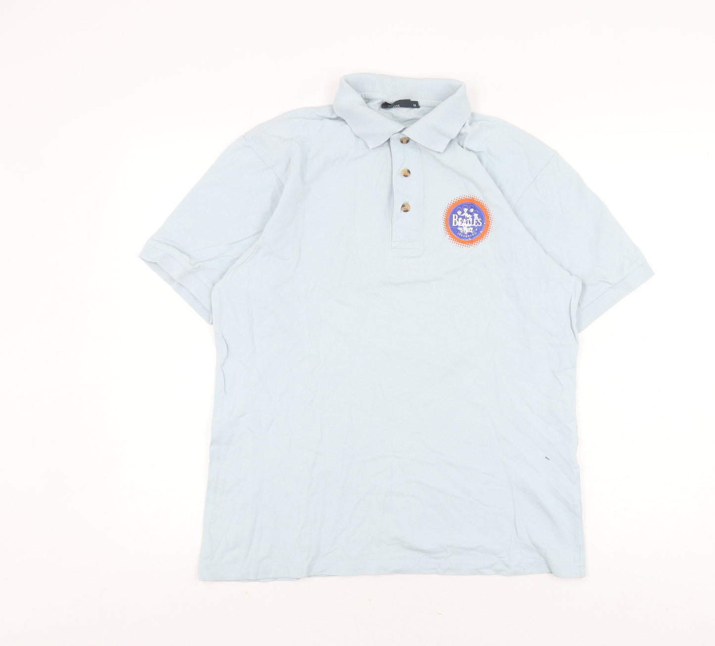 Hanes Men's Blue M Graphic Print Polo Shirt