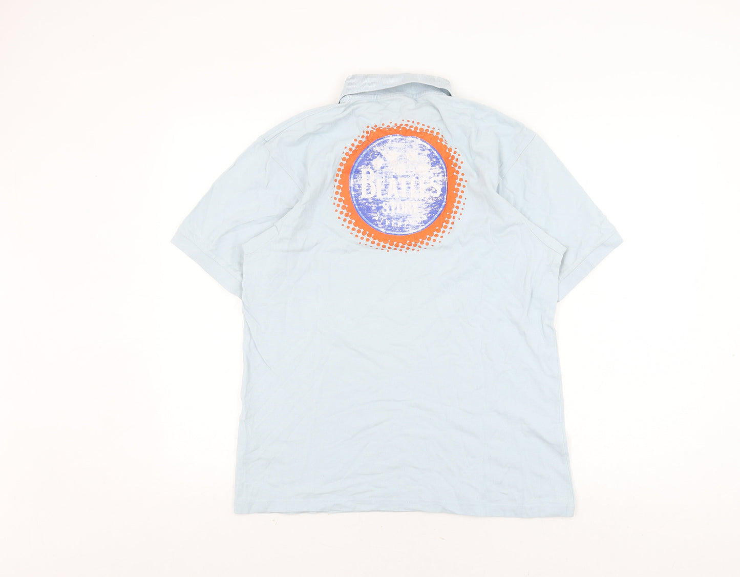 Hanes Men's Blue M Graphic Print Polo Shirt