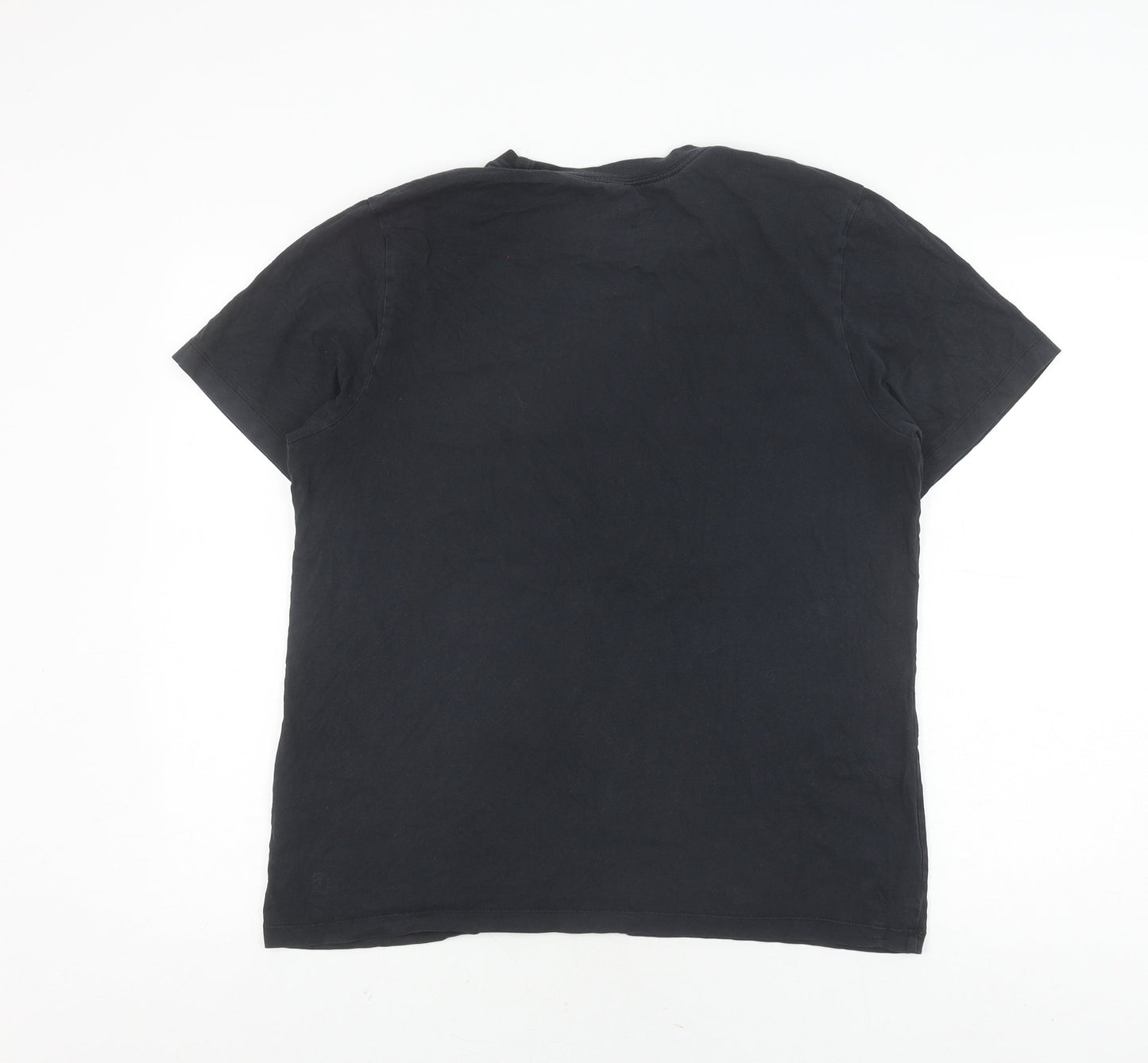 Nike Men's Black L T-Shirt, Crew Neck, Short Sleeve