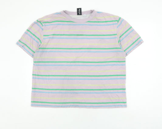 Womens UK Size 18 COLLUSION Multicoloured Basic T-Shirt