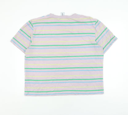 Womens UK Size 18 COLLUSION Multicoloured Basic T-Shirt