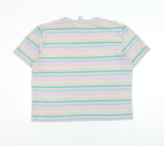 Womens UK Size 18 COLLUSION Multicoloured Basic T-Shirt