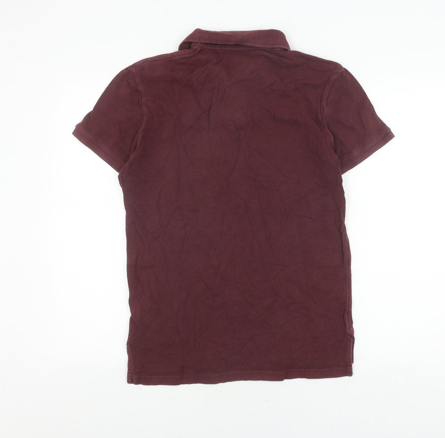 American Eagle Men's Burgundy Classic Fit Polo S