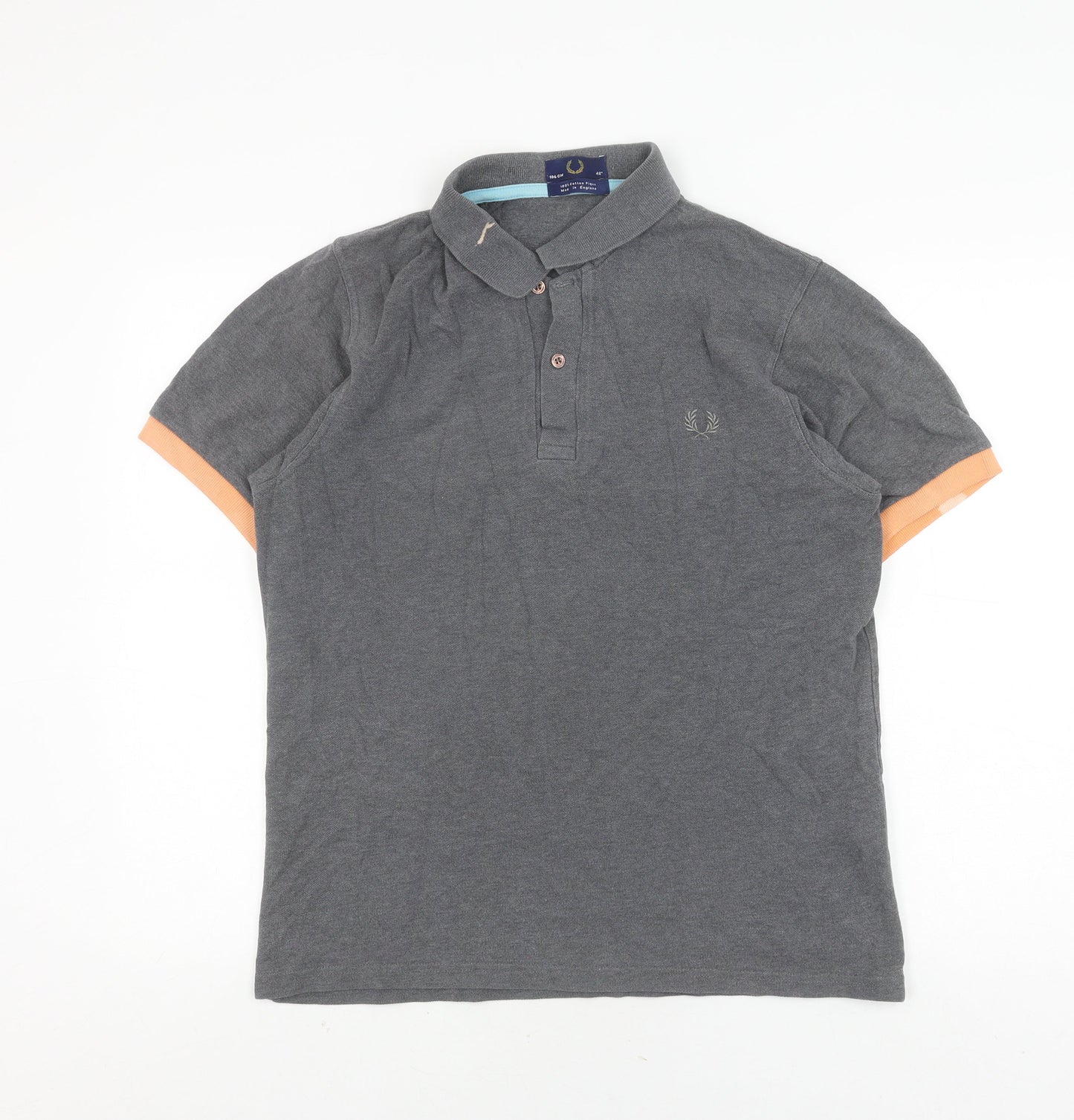 Fred Perry Men's Grey Polo Shirt Size 106 CM
