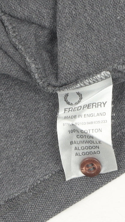 Fred Perry Men's Grey Polo Shirt Size 106 CM