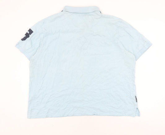 Voi Jeans Co Men's Light Blue 7XL Polo Shirt