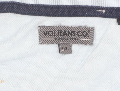Voi Jeans Co Men's Light Blue 7XL Polo Shirt