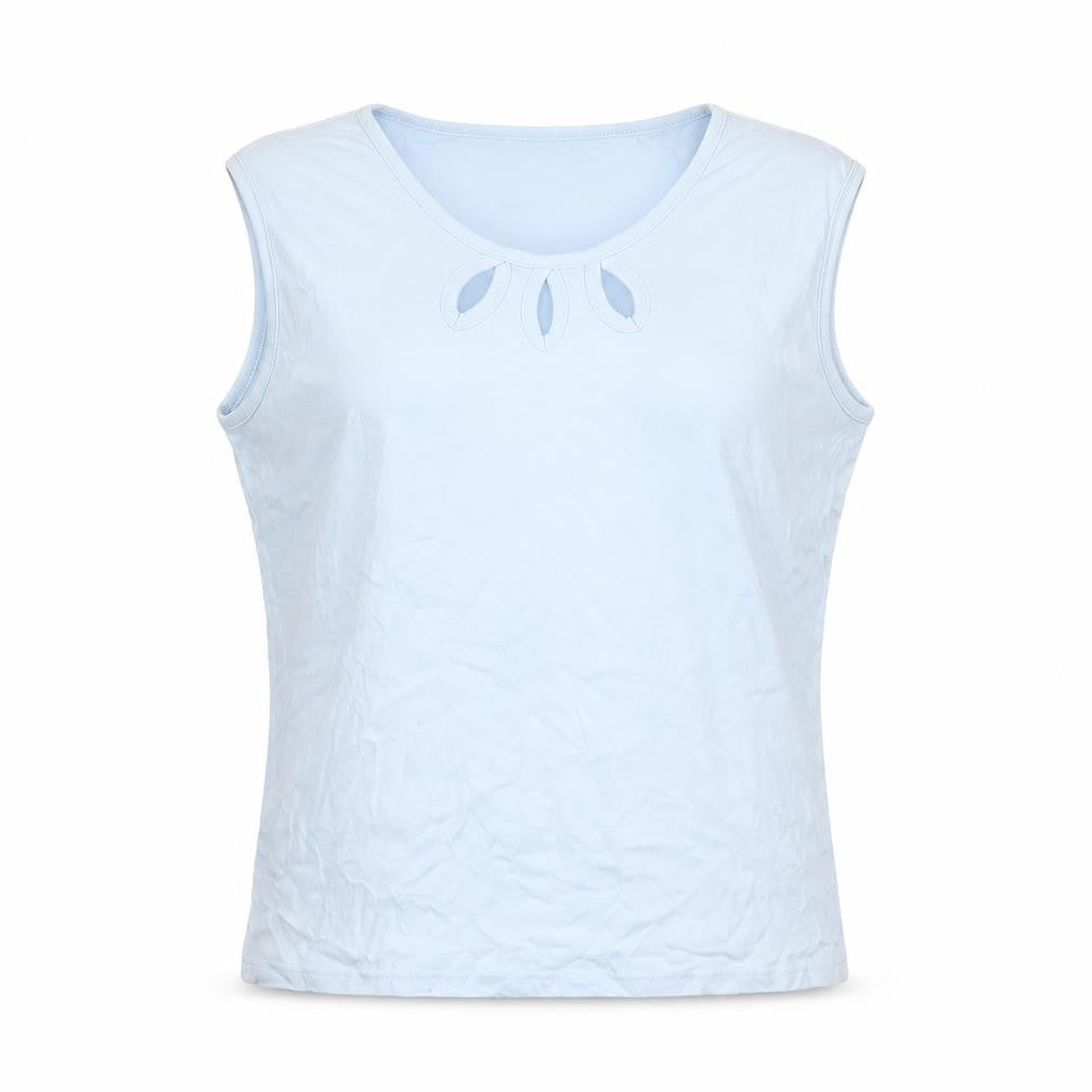 Womens UK Size L ISLE Blue Basic Tank