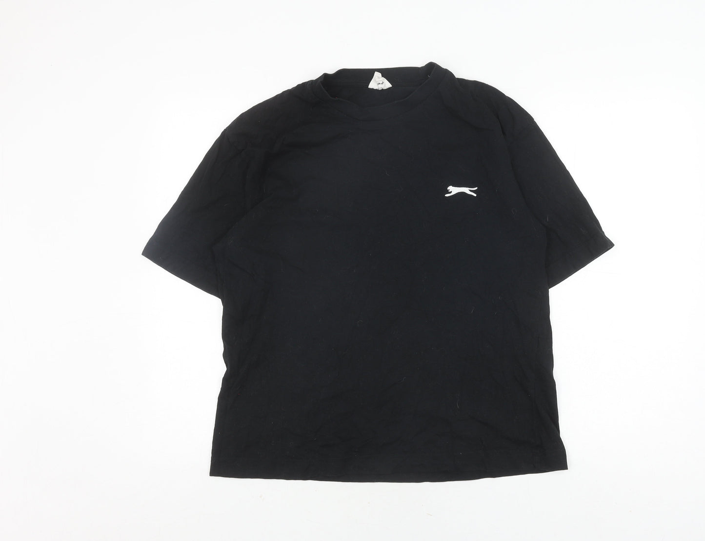 Womens UK Size 8 Slazenger Black Basic T-Shirt
