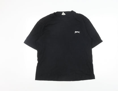 Womens UK Size 8 Slazenger Black Basic T-Shirt