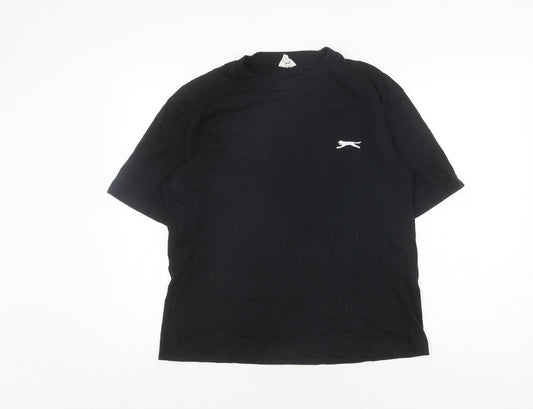 Womens UK Size 8 Slazenger Black Basic T-Shirt