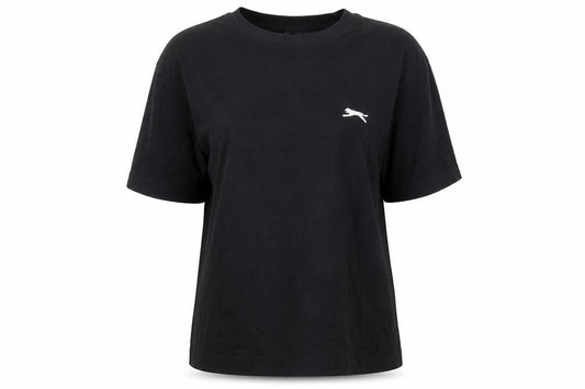 Womens UK Size 8 Slazenger Black Basic T-Shirt
