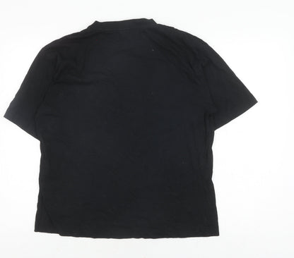 Womens UK Size 8 Slazenger Black Basic T-Shirt