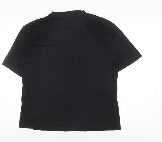 Womens UK Size 8 Slazenger Black Basic T-Shirt