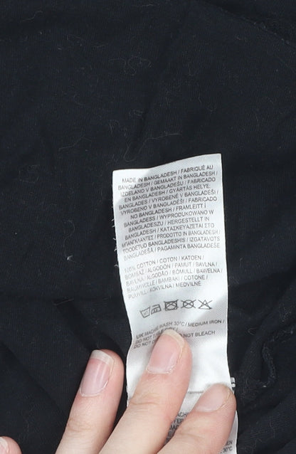 Womens UK Size 8 Slazenger Black Basic T-Shirt