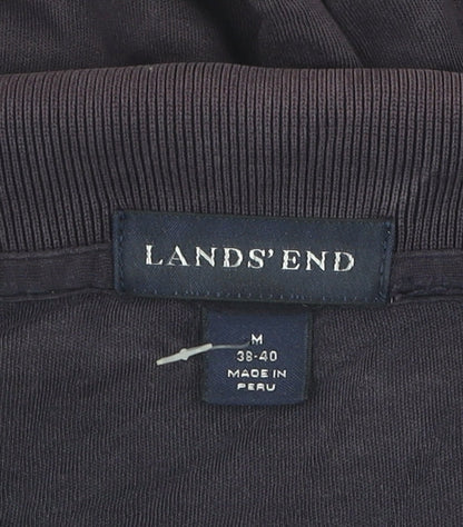 Lands' End Men's Black M Polo Shirt - Cotton, Casual