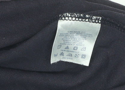 Lands' End Men's Black M Polo Shirt - Cotton, Casual