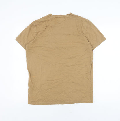 Tommy Hilfiger Men's Brown Cotton T-Shirt L