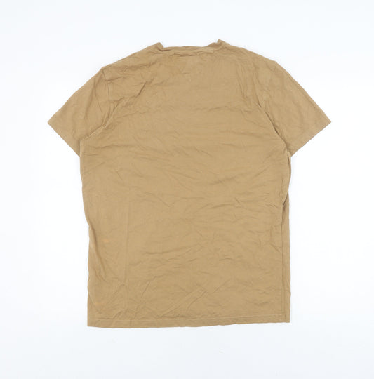 Tommy Hilfiger Men's Brown Cotton T-Shirt L