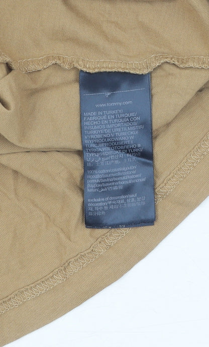 Tommy Hilfiger Men's Brown Cotton T-Shirt L