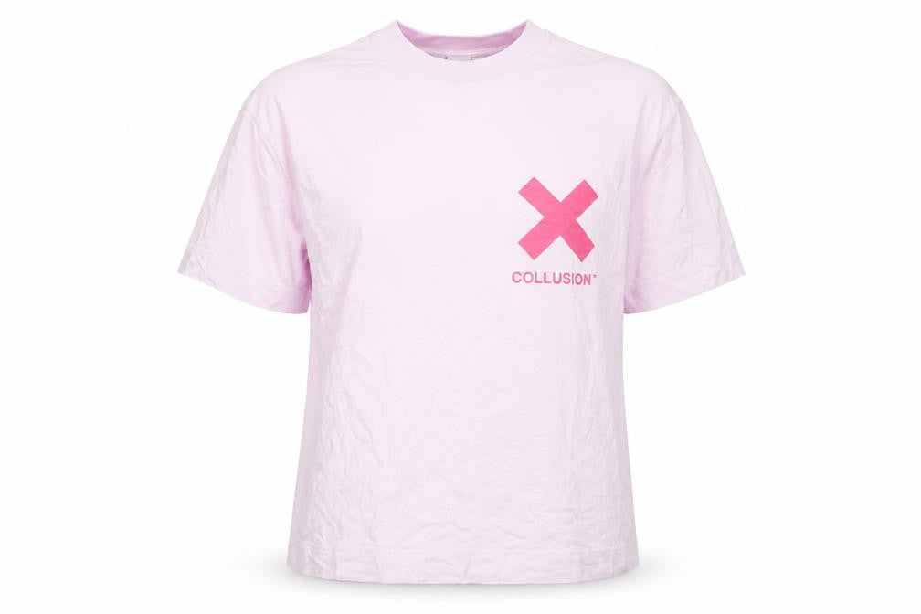 Unisex Adults UK Size XS COLLUSION Pink  T-Shirt