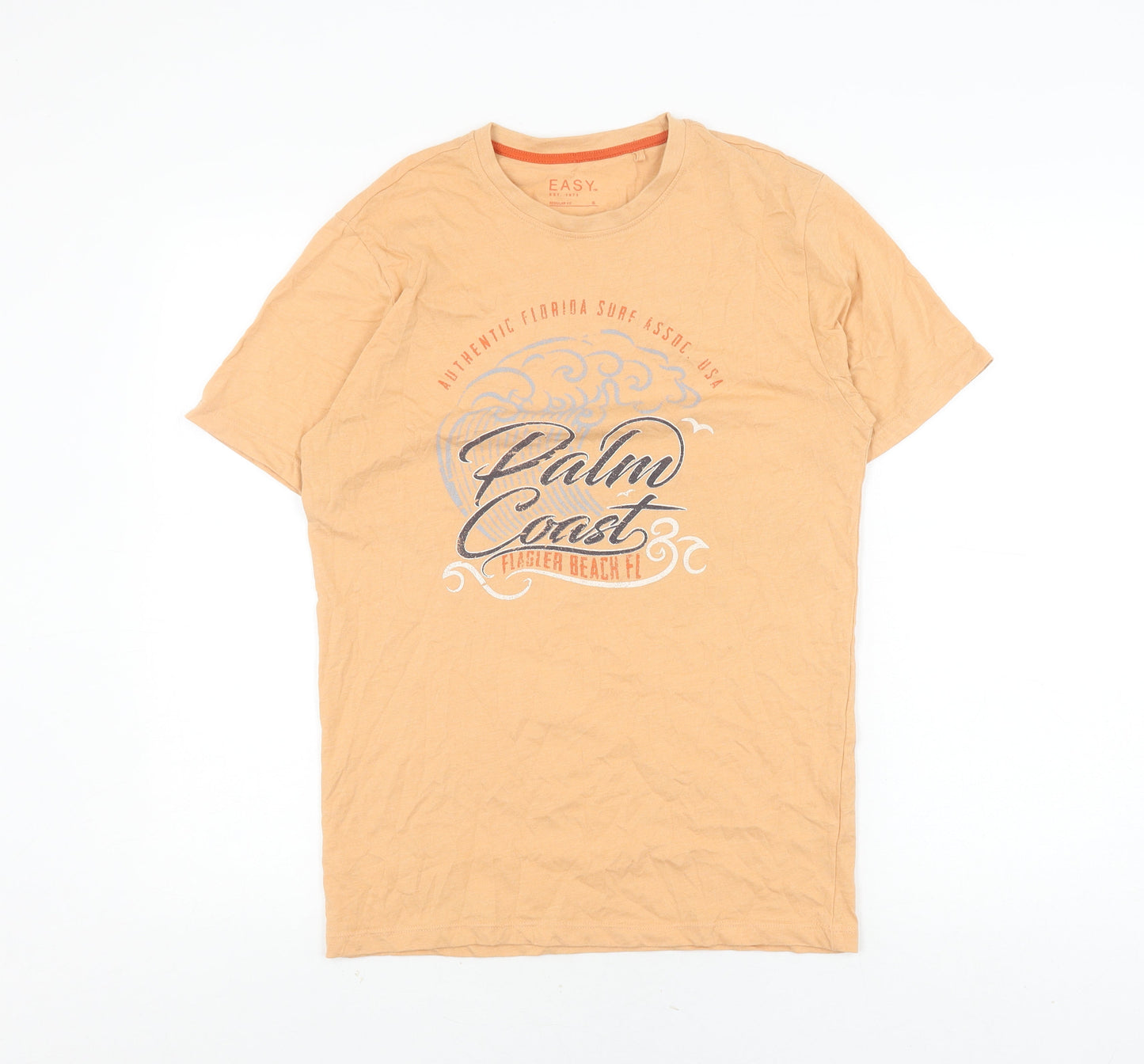 Mens UK Size S Easy Beige  T-Shirt