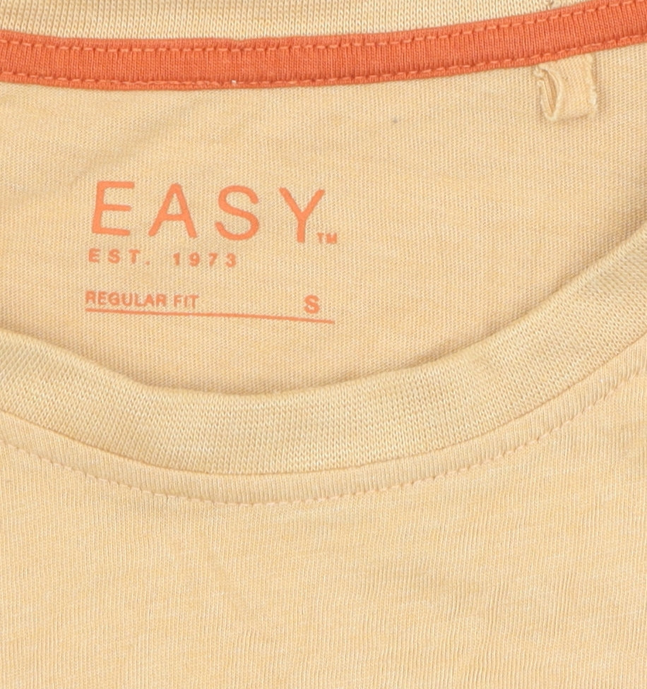 Mens UK Size S Easy Beige  T-Shirt