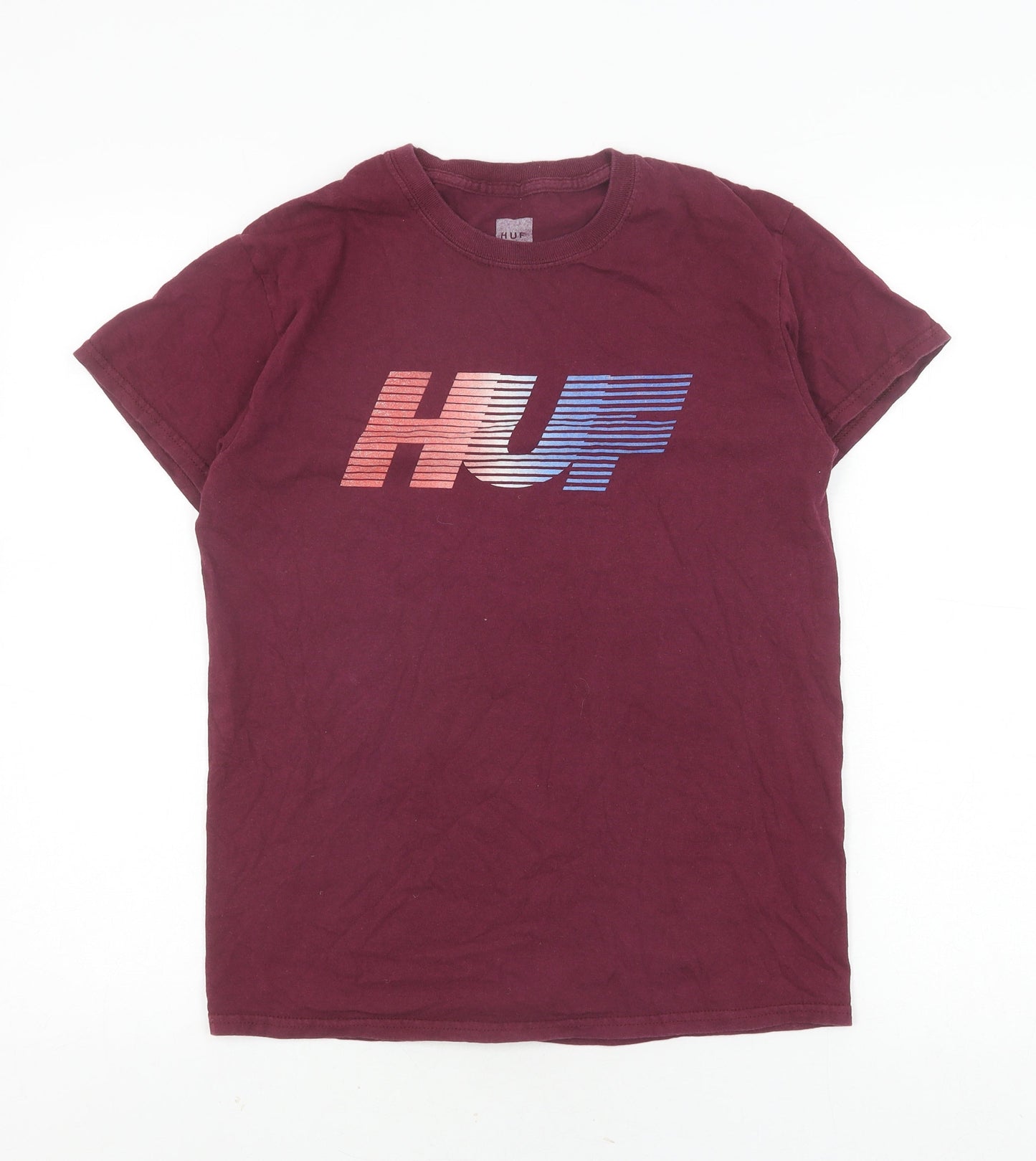 Mens UK Size S HUF Red  T-Shirt