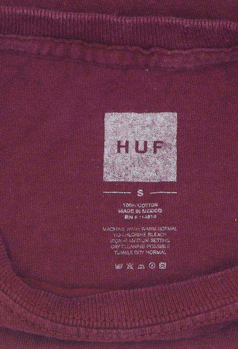 Mens UK Size S HUF Red  T-Shirt